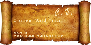 Czeiner Valéria névjegykártya